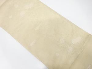 アンティーク　紗　流水に笹・秋草模様織り出し袋帯（材料）